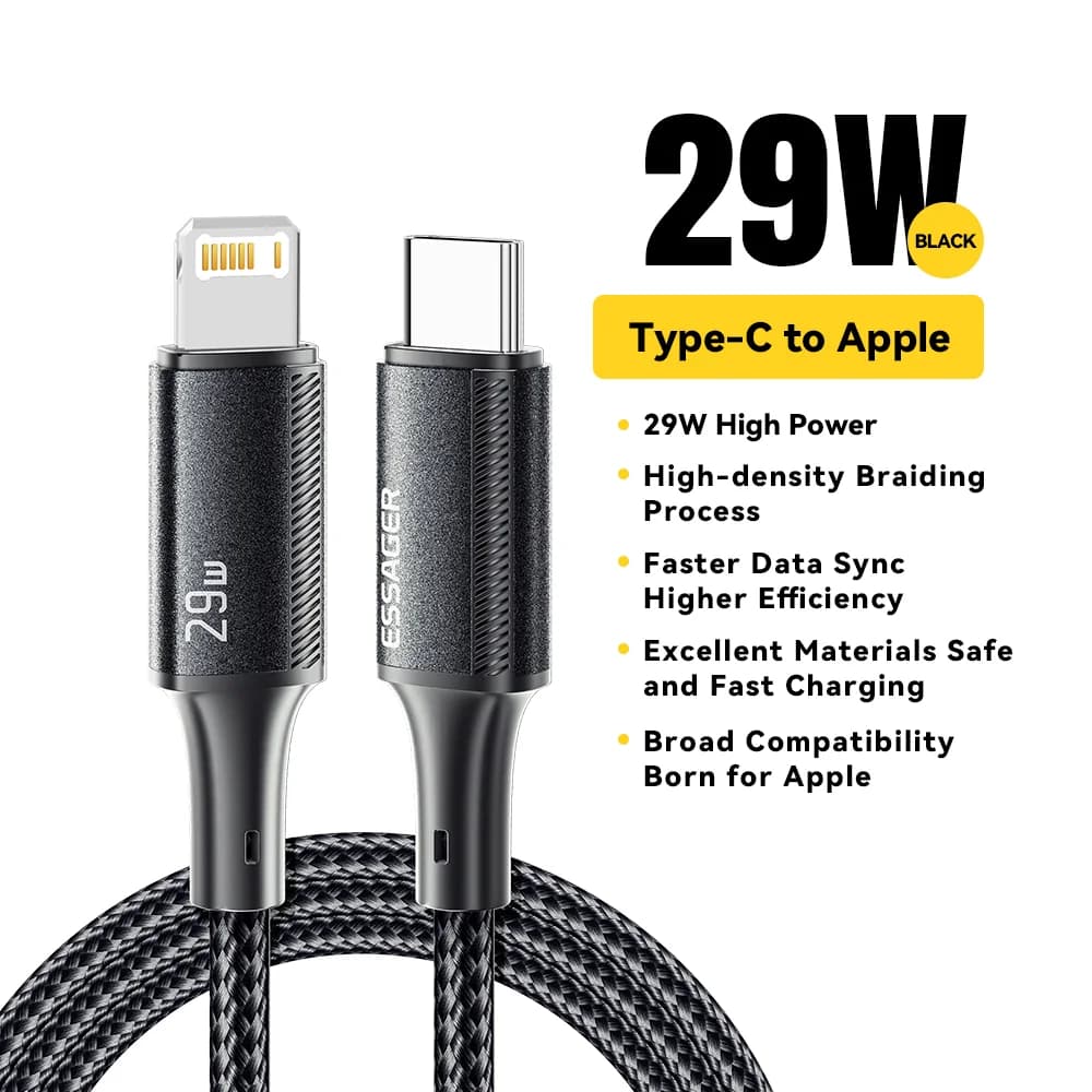 Cabo de Dados e Carregamento Rápido USB-C para Lightning 29W