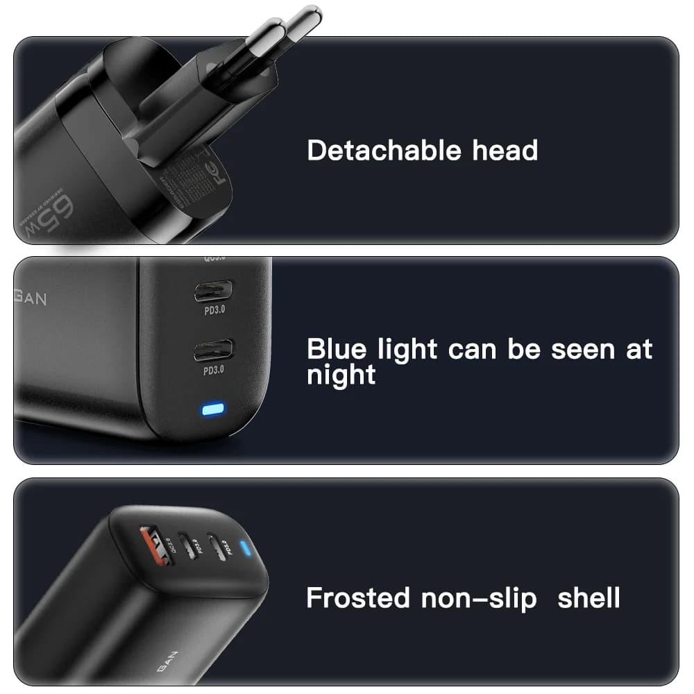 Carregador de Notebook USB-C GaN 65W, PPS