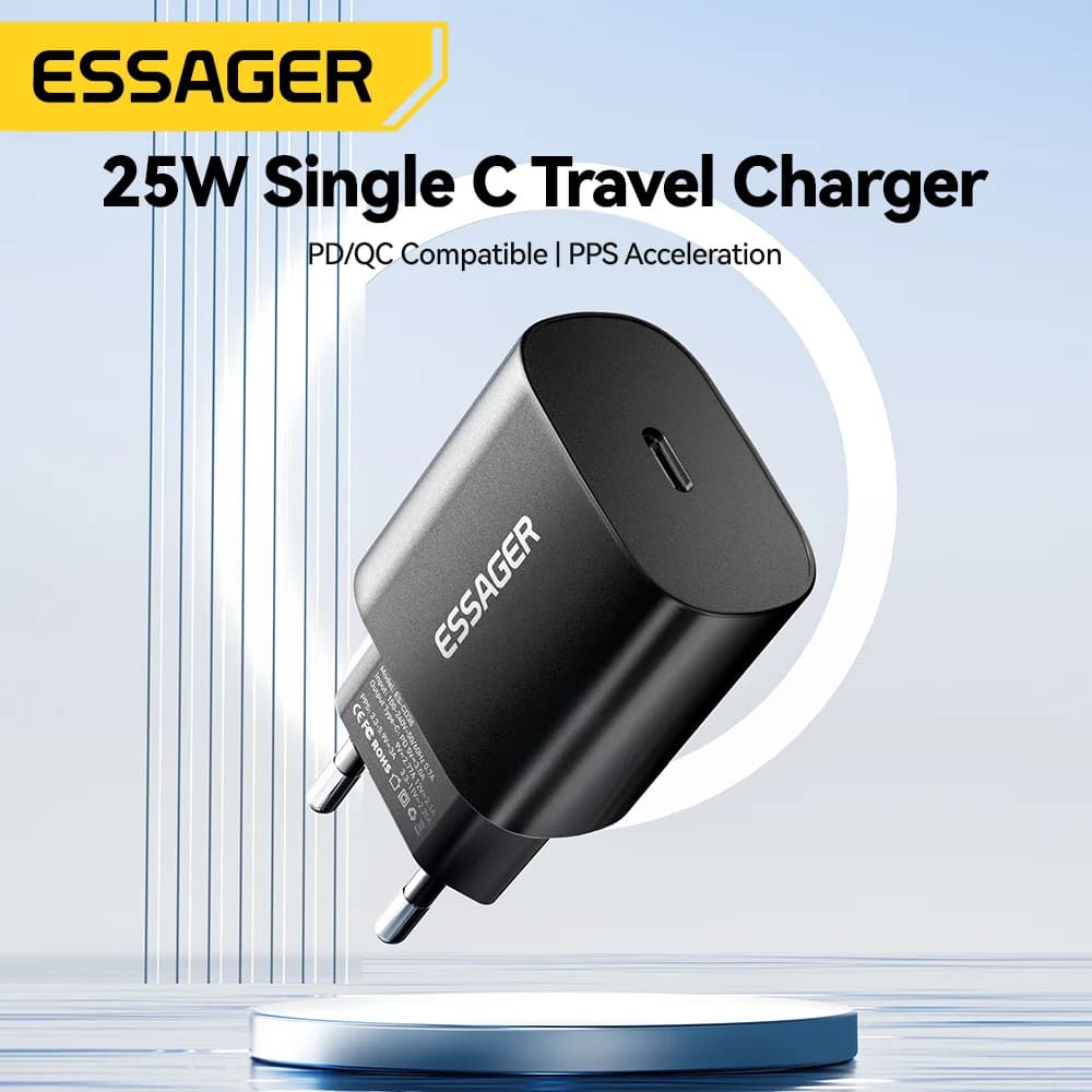 Carregador de Parede USB-C PD Rápido 25W
