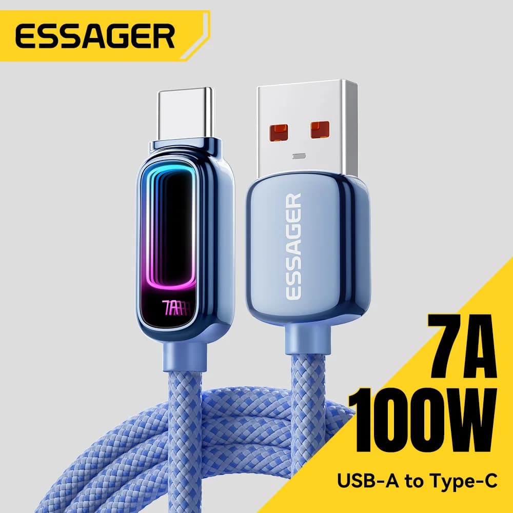 Cabo USB-C de Carregamento Rápido PD 7A 100W
