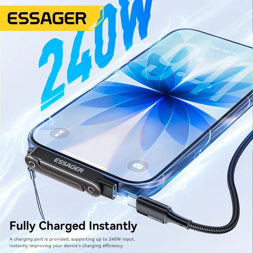 Adaptador USB-C OTG de 240W com Suporte
