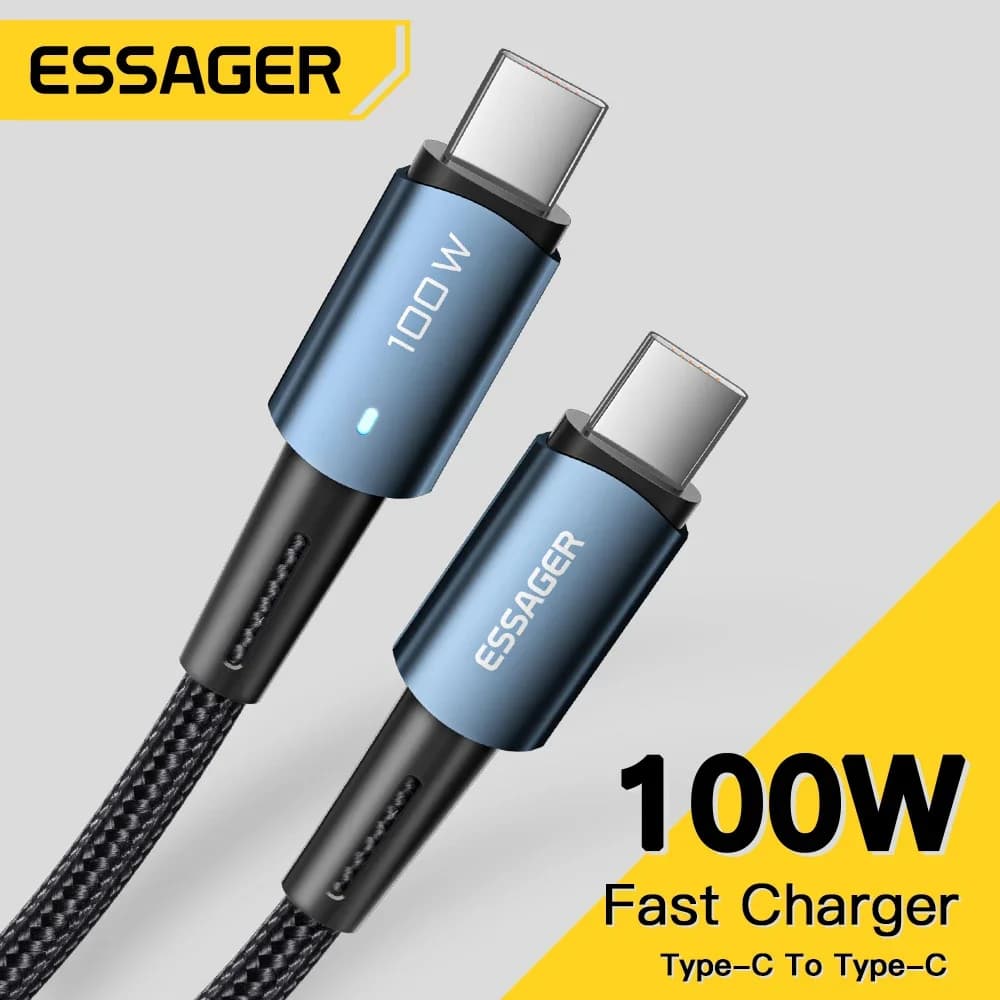 Cabo USB-C PD de Carregamento Rápido 100W