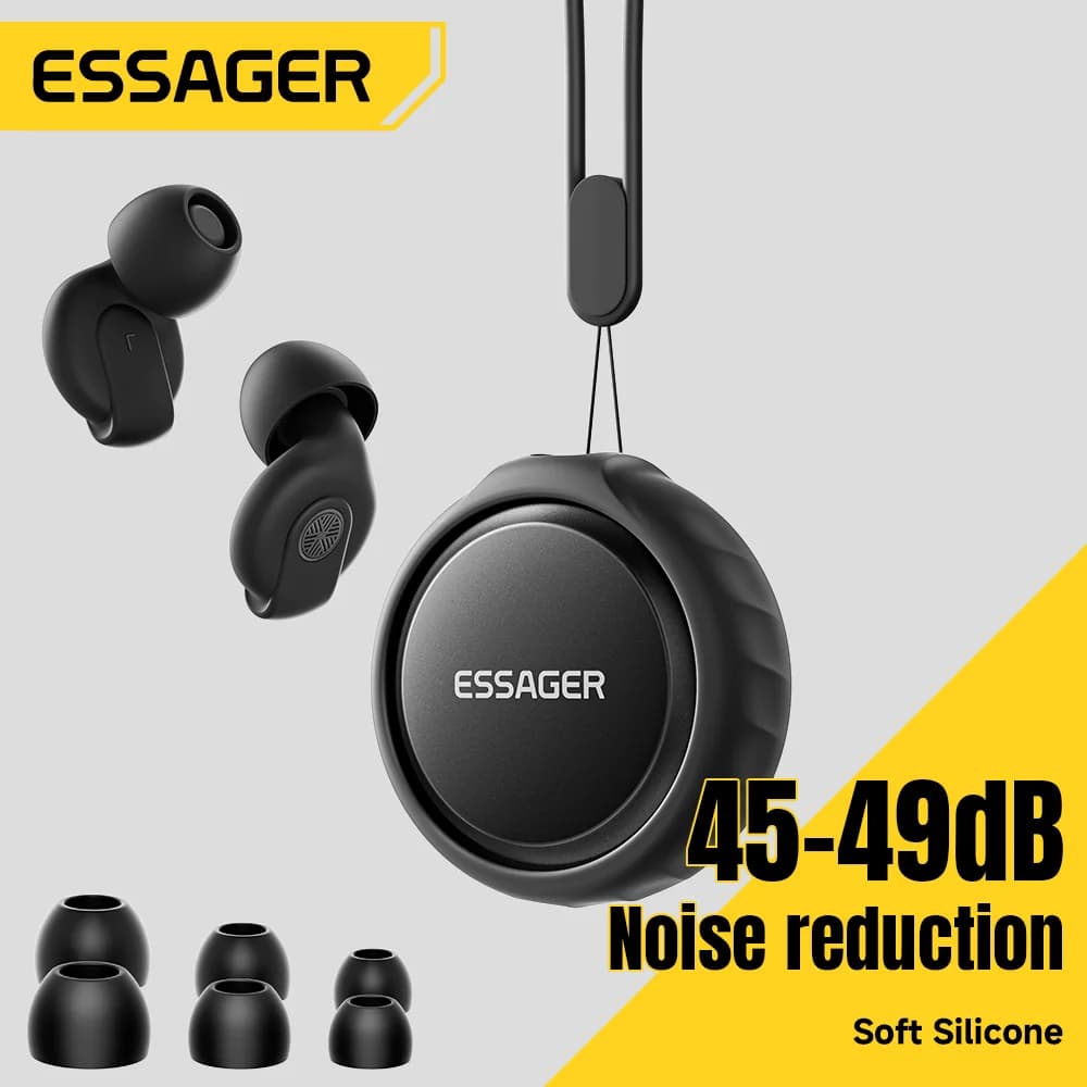 Protetores Auriculares de Silicone Macio para Dormir com Cancelamento de Ruído 45dB