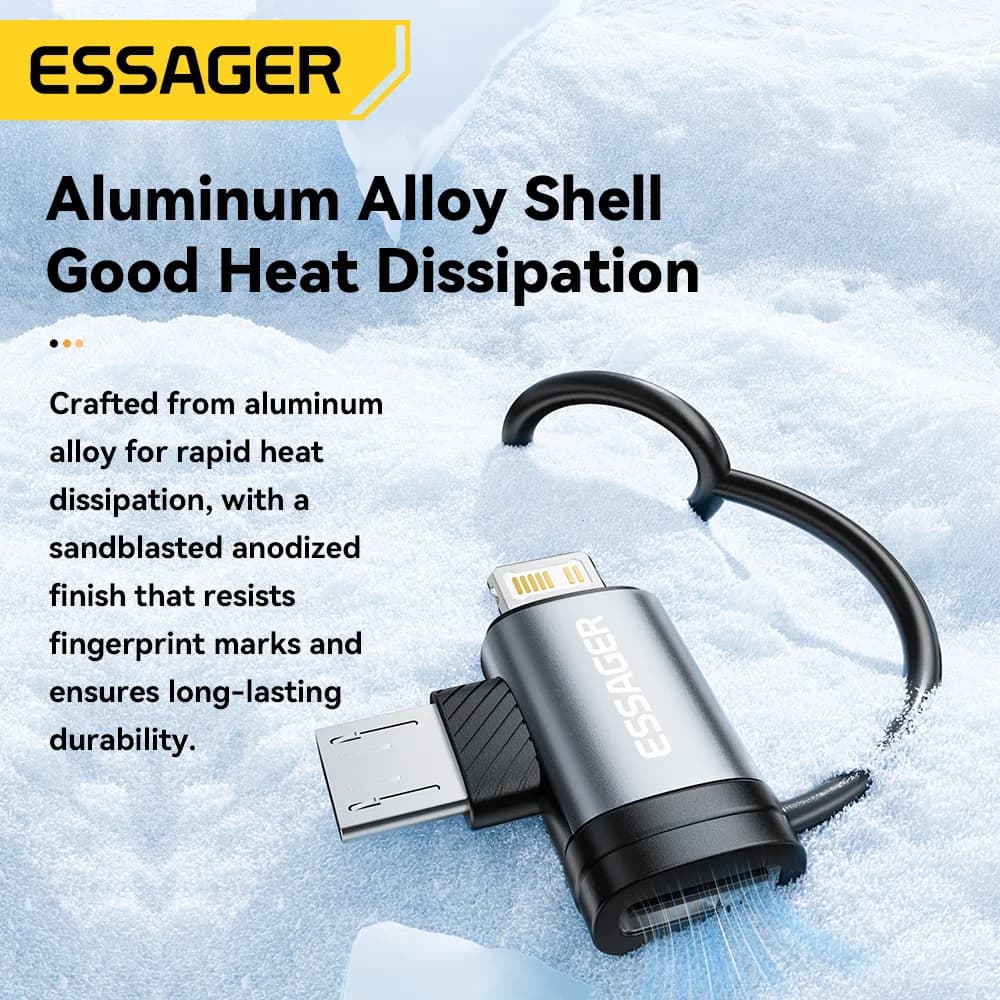 Adaptador 2 em 1 Lightning e Micro USB