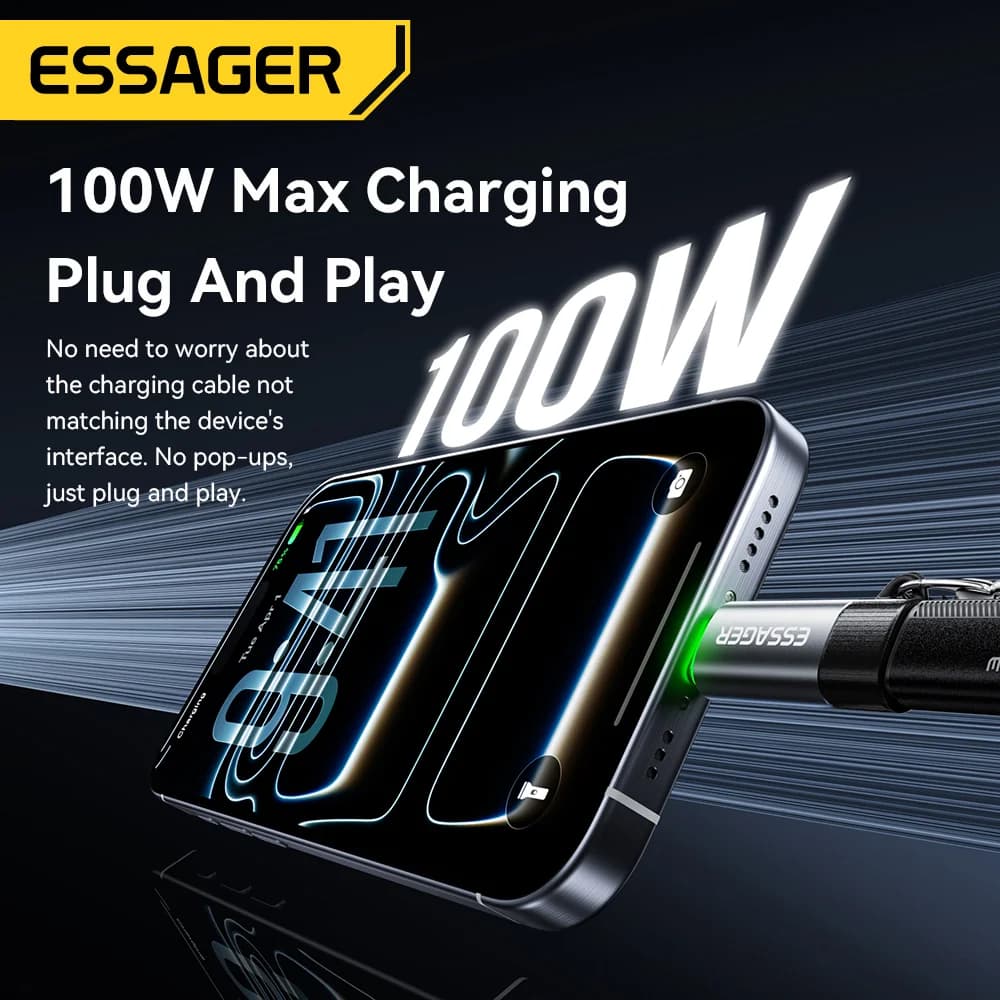Adaptador USB-C OTG com Desligamento Inteligente 100W