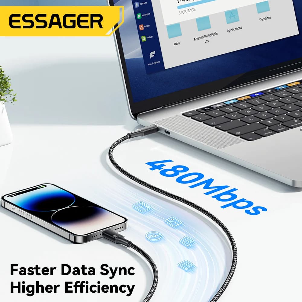 Cabo de Dados e Carregamento Rápido USB-C para Lightning 29W