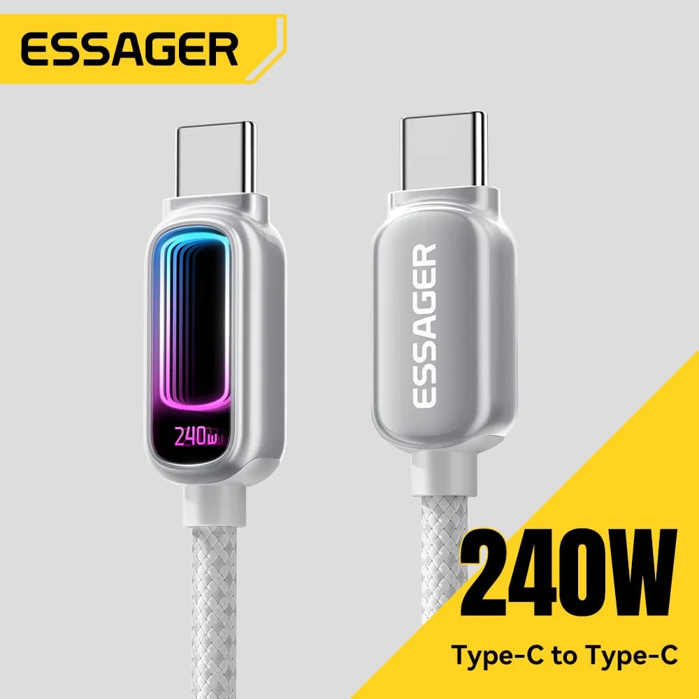 Cabo USB-C para USB-C de 240W com Suporte PD 3.1 de 100W
