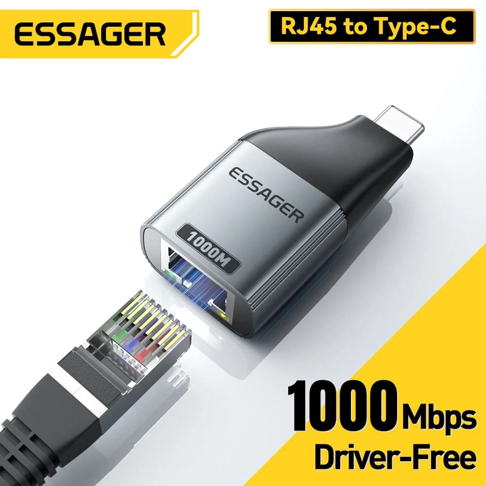 Adaptador RJ45 Gigabit Ethernet USB-C