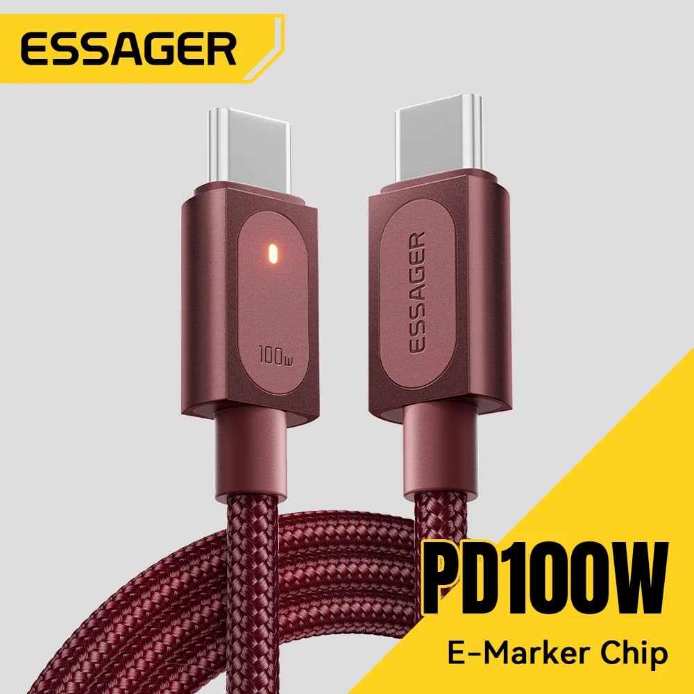 Cabo de Carregamento Rápido USB-C para USB-C 100W