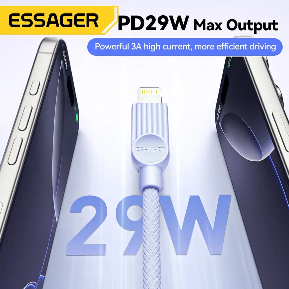 Cabo Colorido USB-C para Lightning, 29W PD