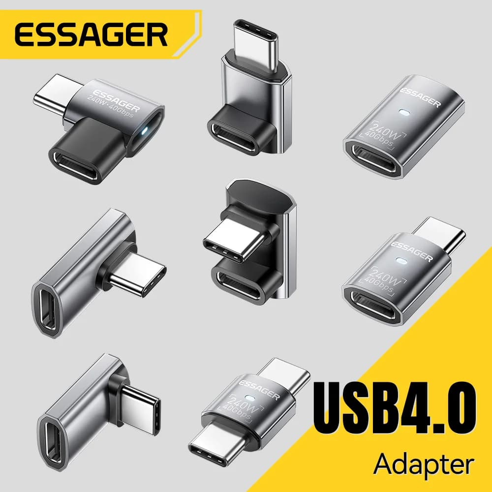Adaptador de Dados OTG USB4.0 240W 90 Graus 8K
