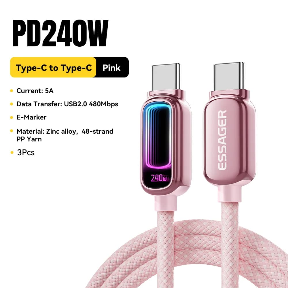 Cabo USB-C to USB-C PD 3.1 E-Marker 240W