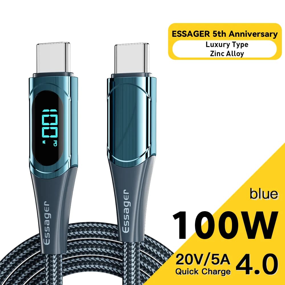 Cabo USB-C para USB-C 100W, 2M