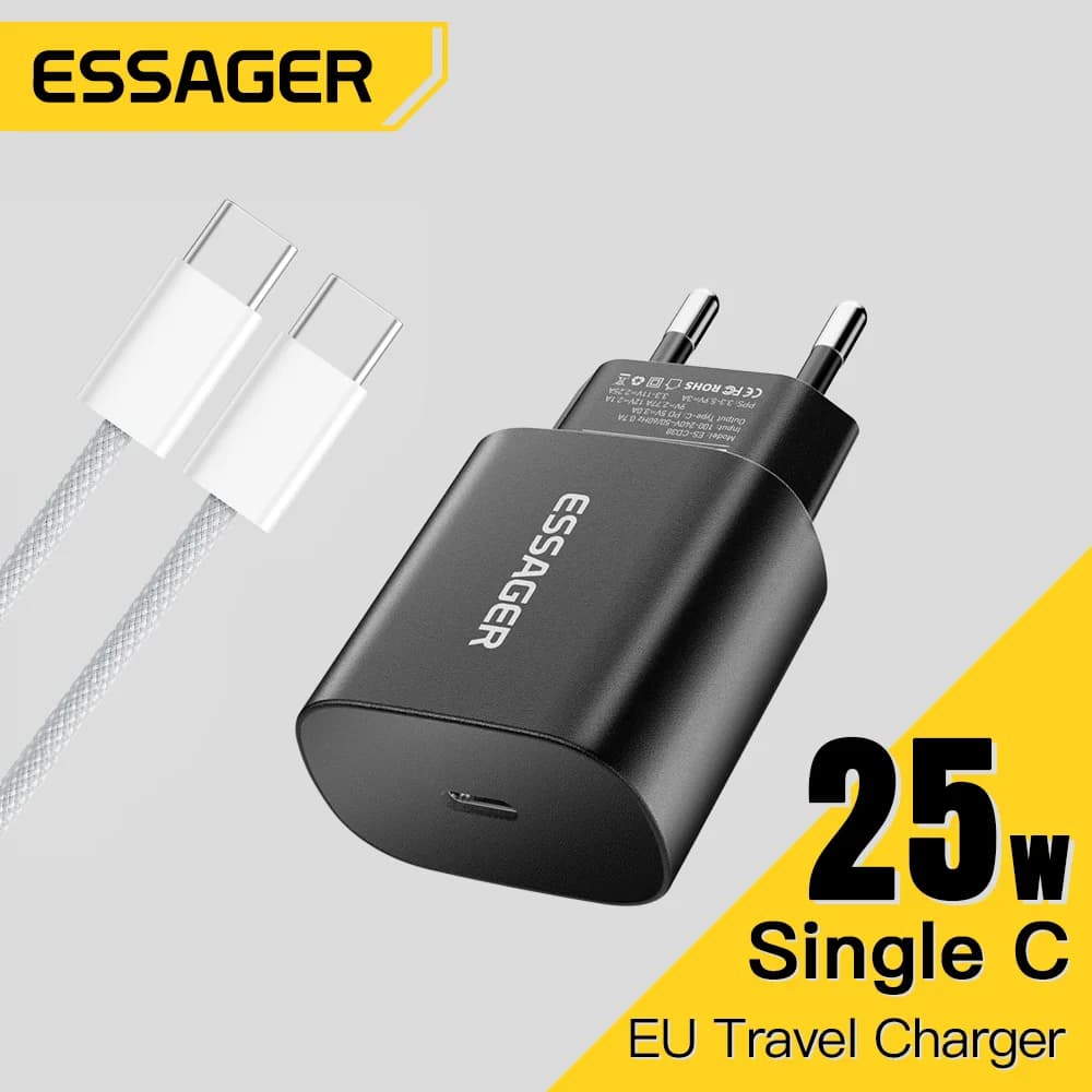 Carregador Rápido USB-C PD 25W