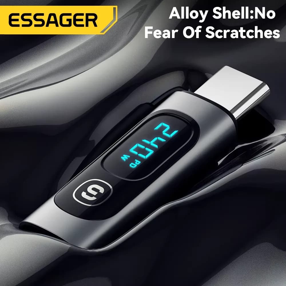 Adaptador OTG USB-C para USB-C com Display Digital