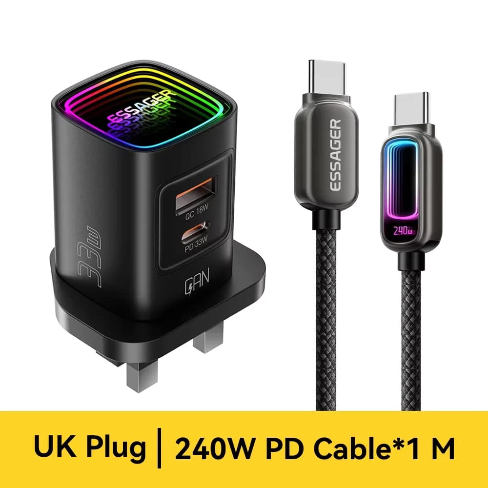 Carregador Portátil USB-C PD GaN 33W