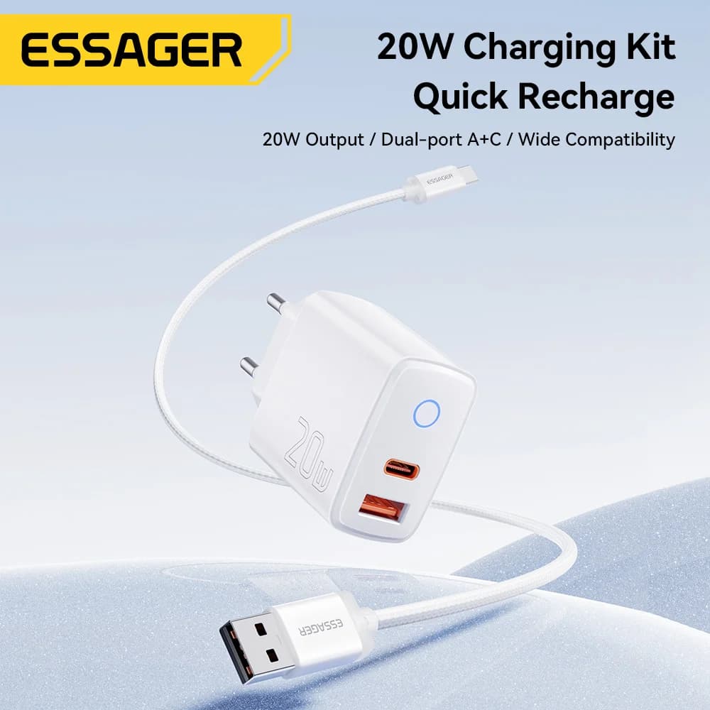 Carregador Rápido USB-C PD 20W