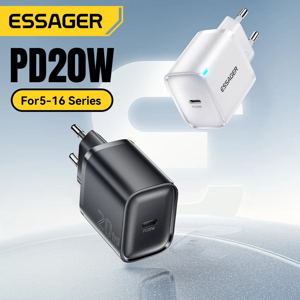 Carregador de Parede Mini USB-C PD de 20W