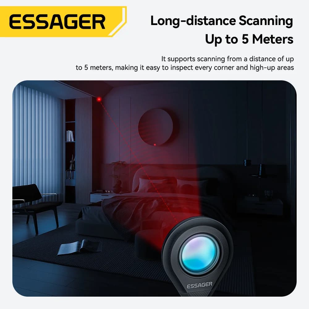 Detector de Lentes de Câmera Infravermelho Anti-Espionagem Dispositivo de Segurança