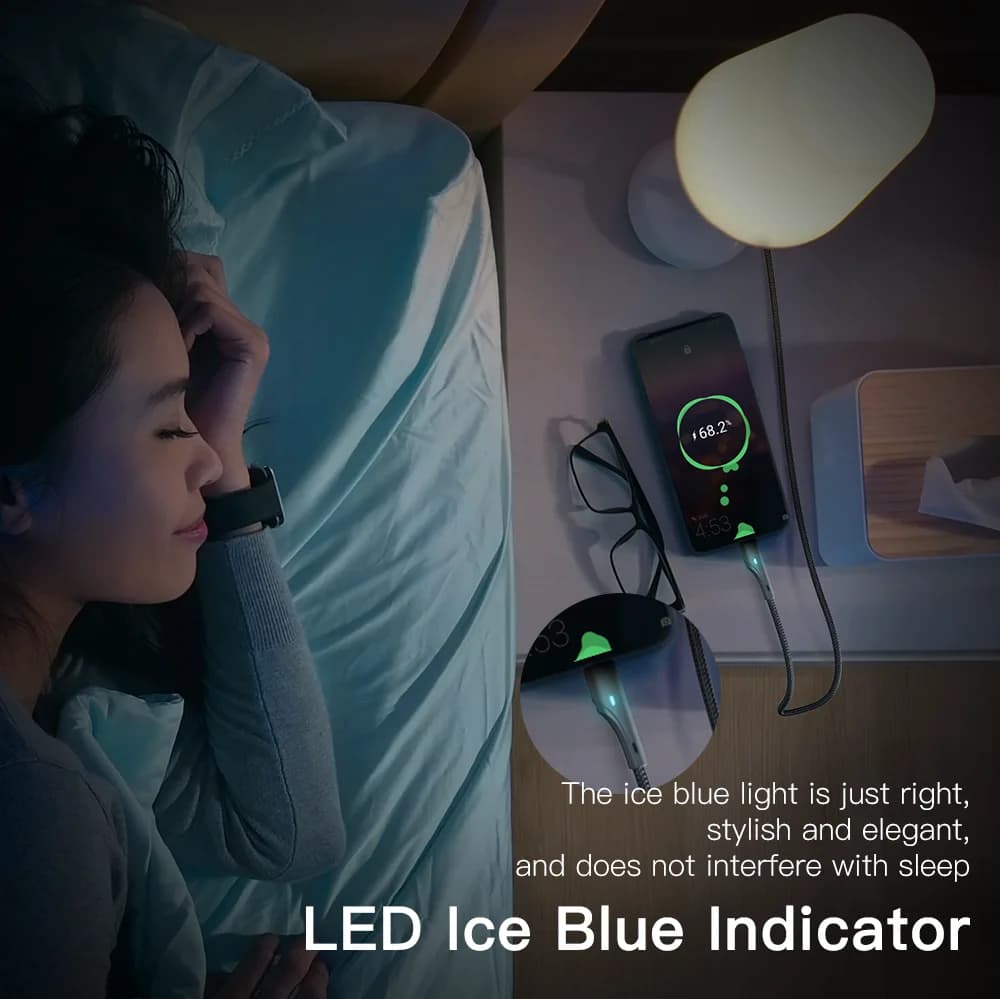 Cabo de Carregamento Rápido USB-A para USB-C 3A