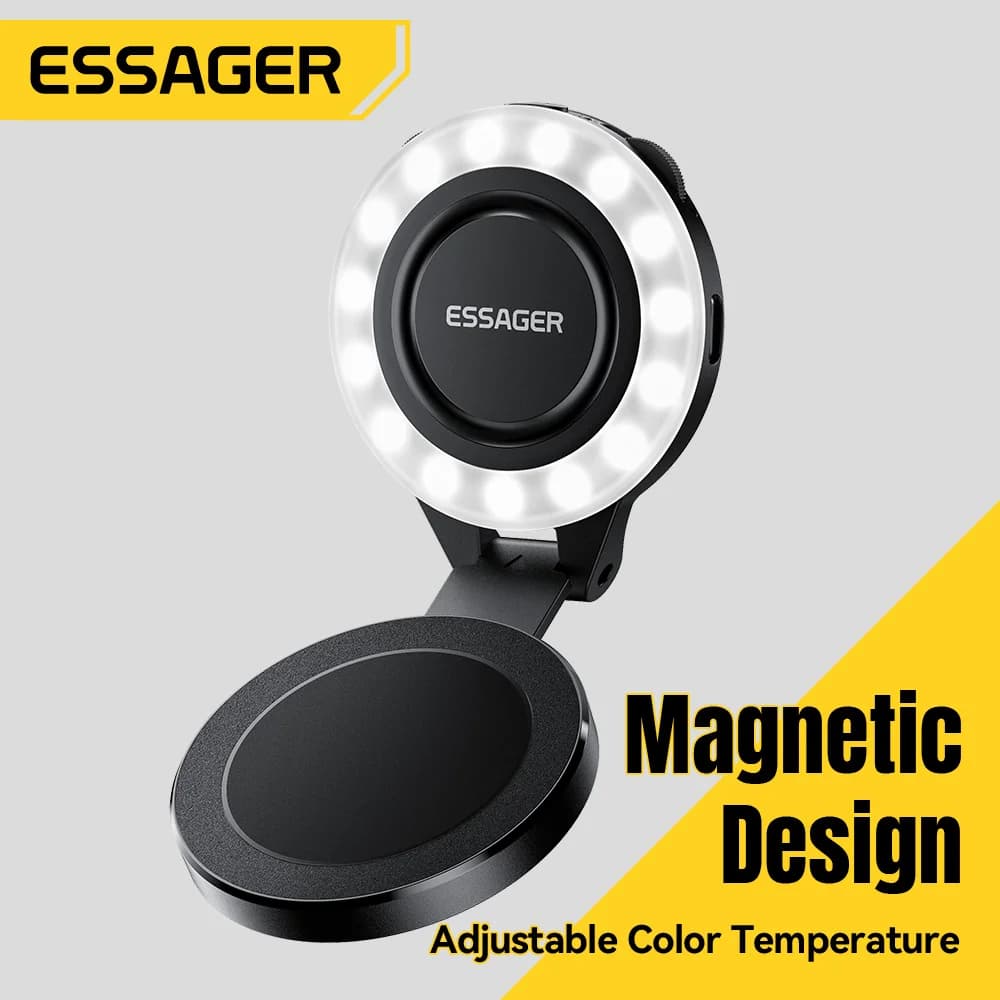 Ring Light Magnético Mini para Smartphone, 3 Modos