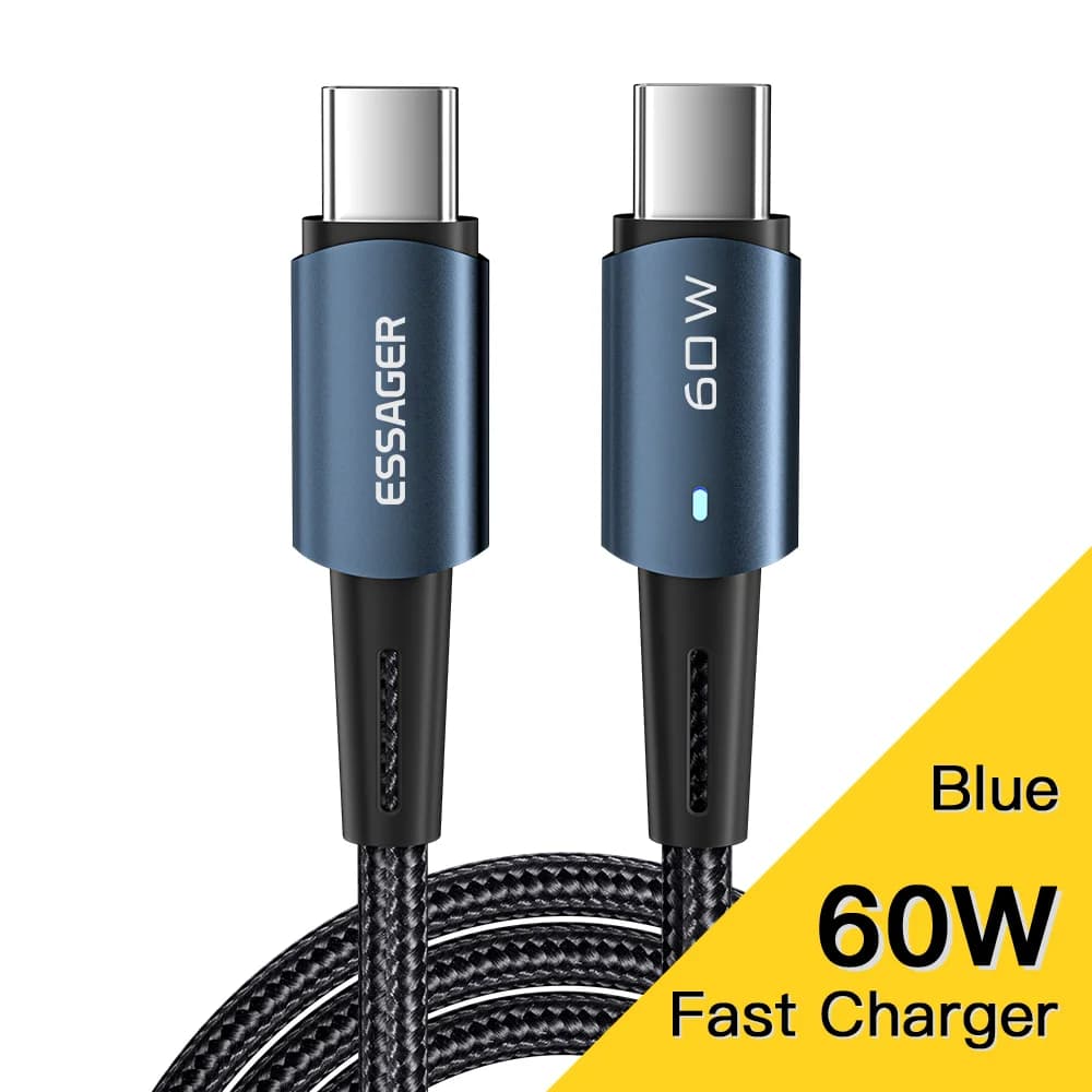 Cabo USB-C PD de Carregamento Rápido 100W