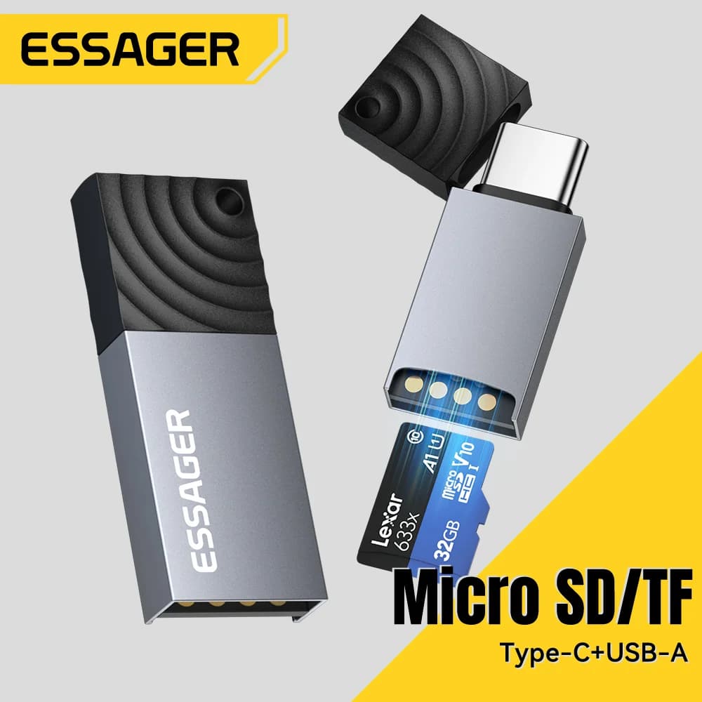 Leitor de Cartões 2 em 1 USB-C e USB 2.0