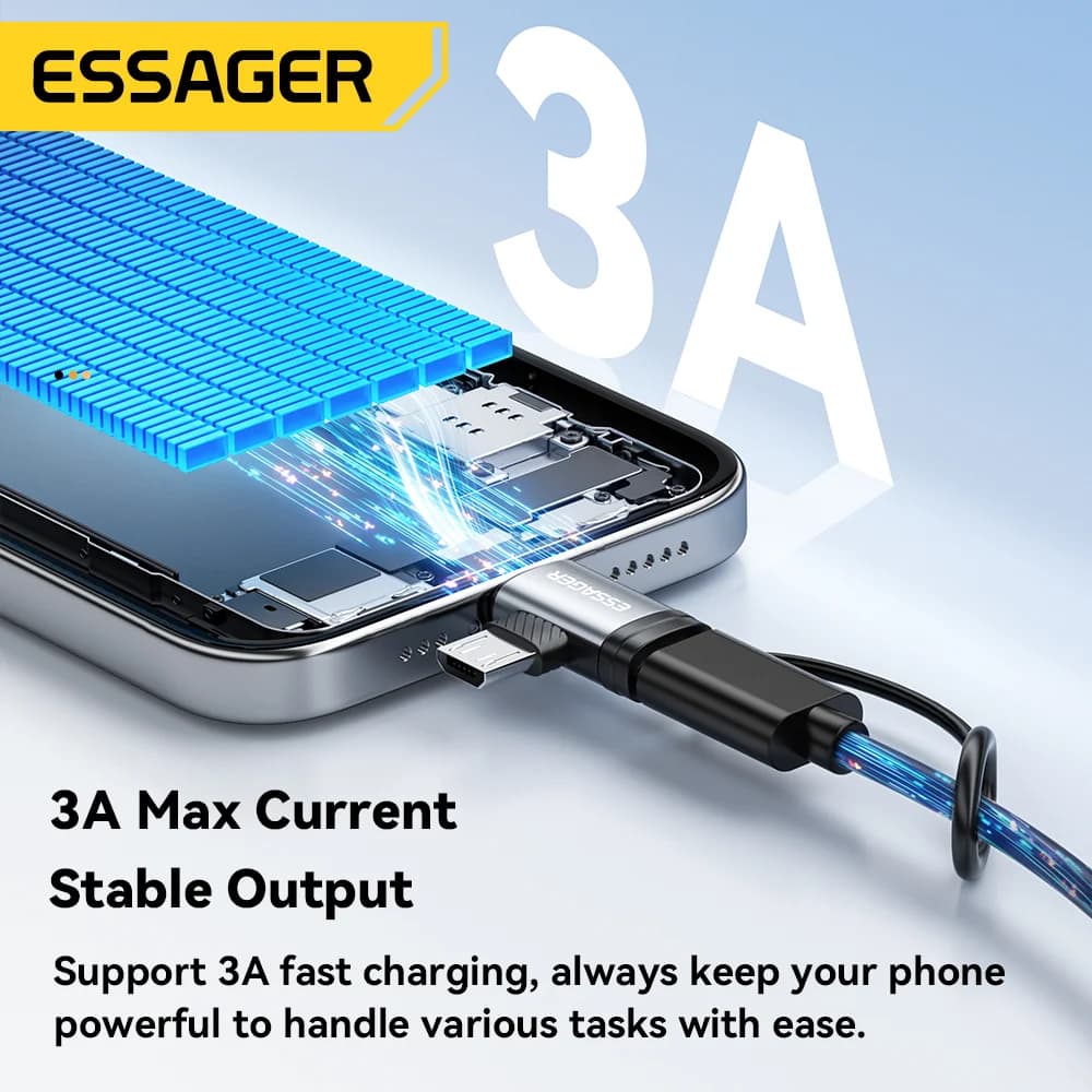 Adaptador 2 em 1 Lightning e Micro USB